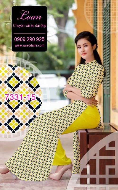 Vải áo dài hoa nhí Vải áo dài hoa nhí