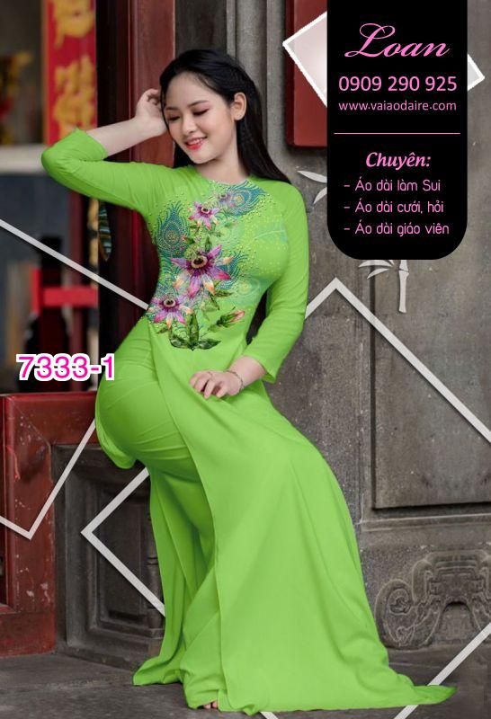 Vải áo dài hoa eo