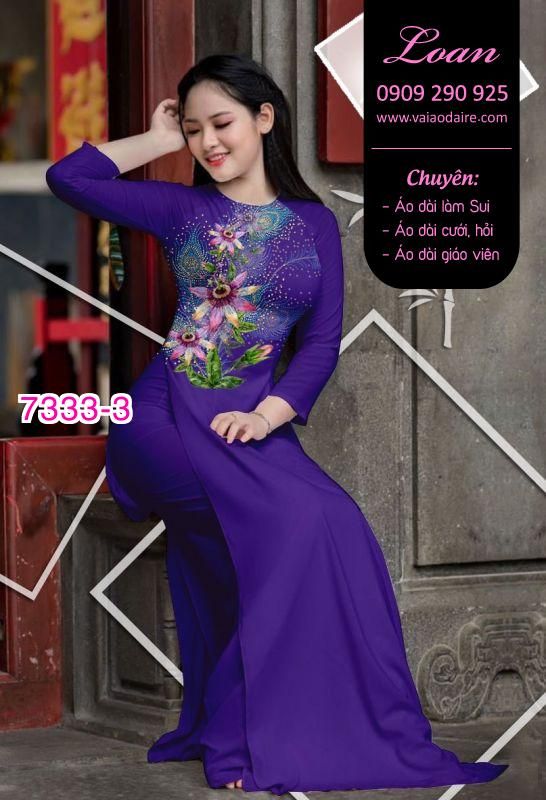 Vải áo dài hoa eo