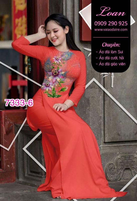 Vải áo dài hoa eo