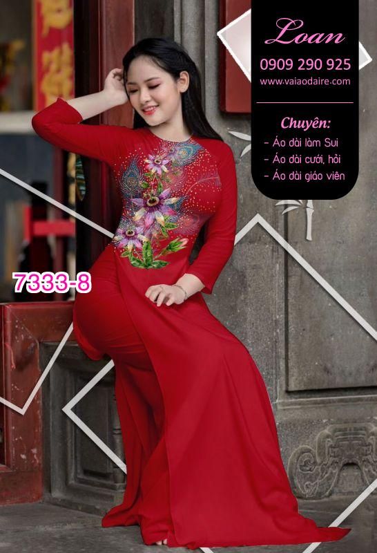 Vải áo dài hoa eo