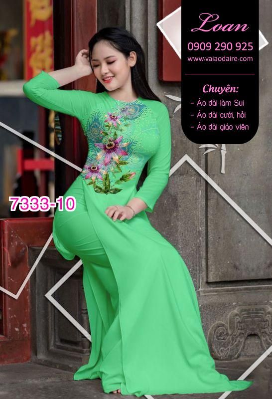 Vải áo dài hoa eo