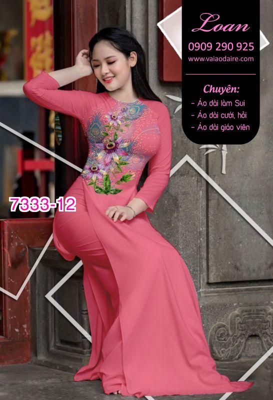 Vải áo dài hoa eo