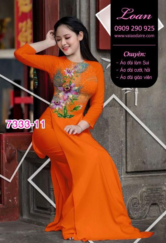 Vải áo dài hoa eo
