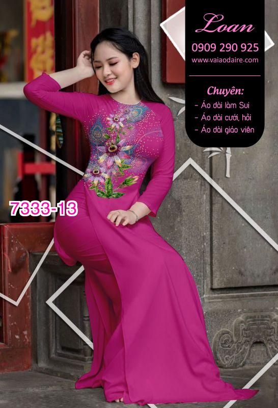 Vải áo dài hoa eo