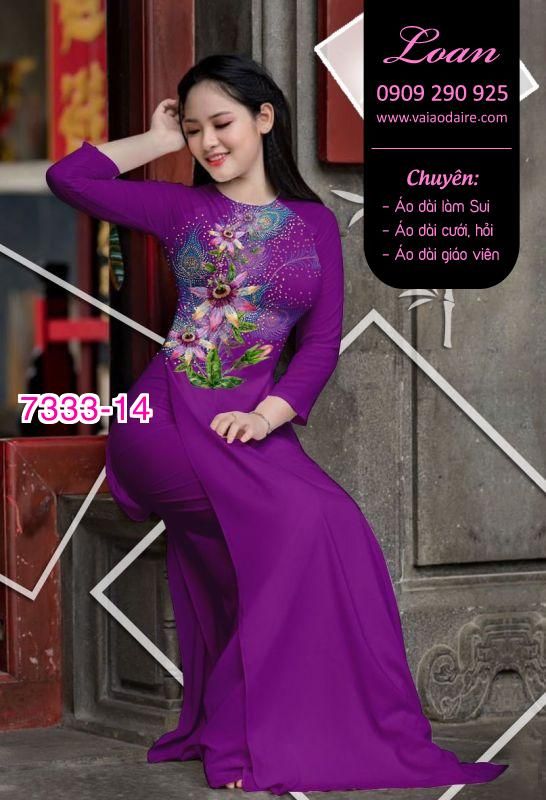 Vải áo dài hoa eo