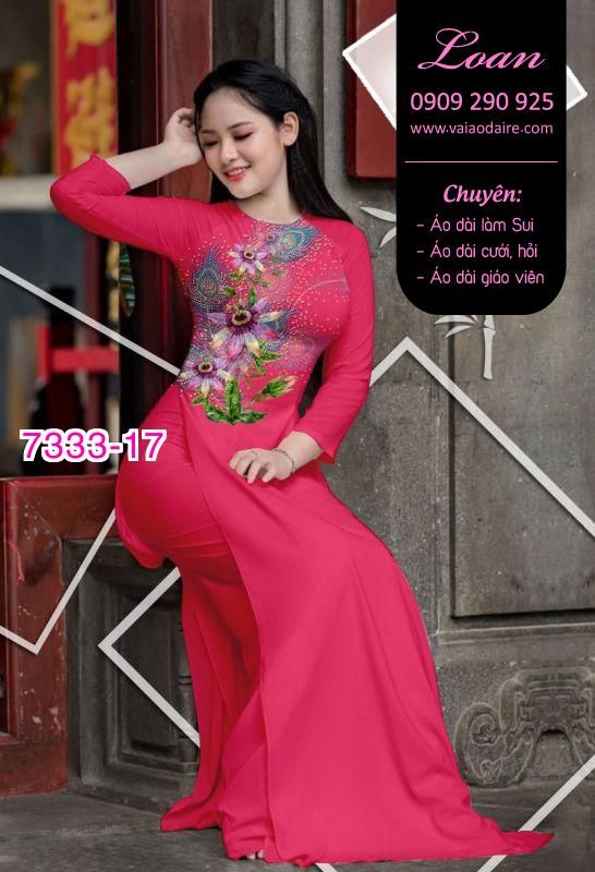 Vải áo dài hoa eo