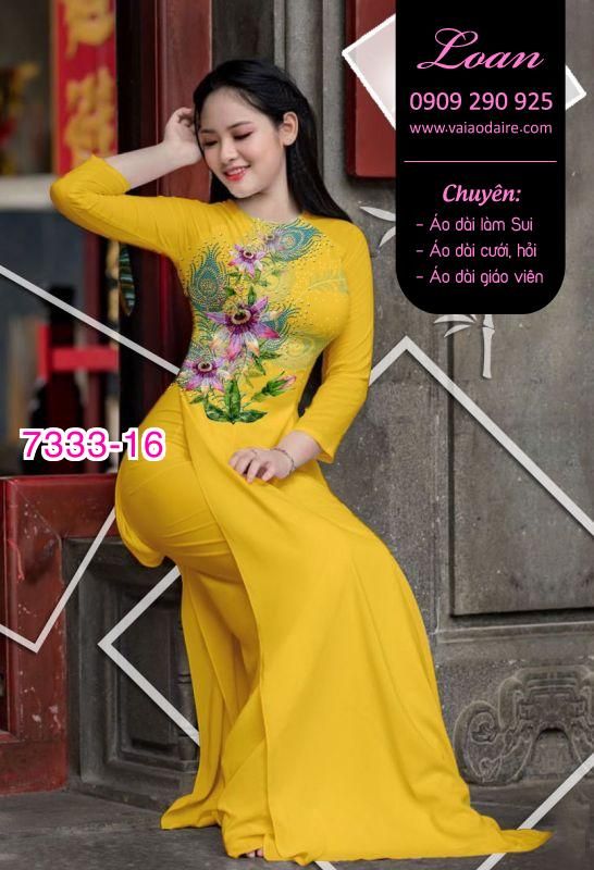 Vải áo dài hoa eo