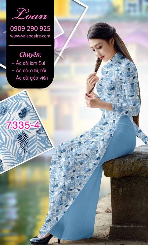 Vải áo dài hoa nhí Vải áo dài hoa nhí