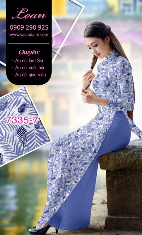 Vải áo dài hoa nhí Vải áo dài hoa nhí