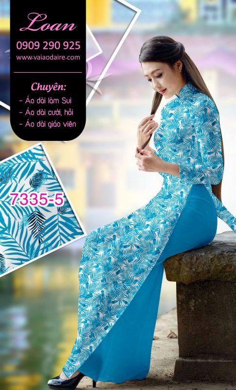Vải áo dài hoa nhí Vải áo dài hoa nhí