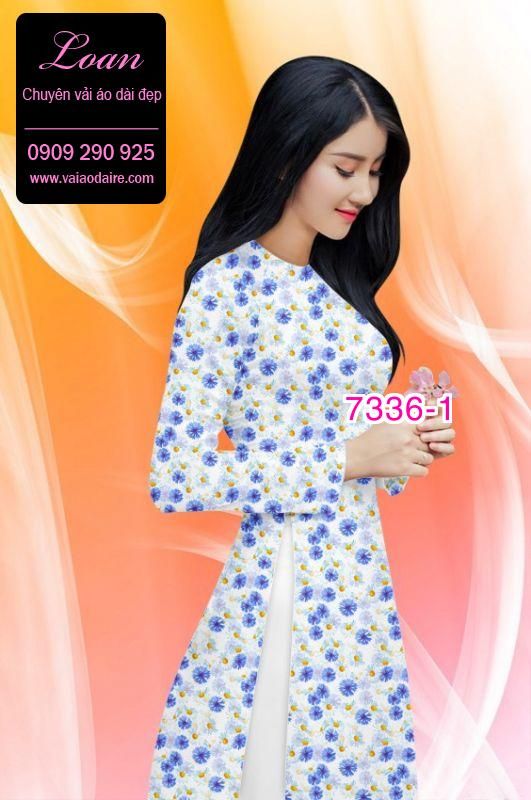 Vải áo dài hoa nhí Vải áo dài hoa nhí