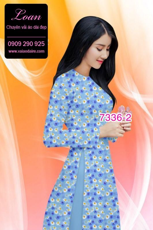 Vải áo dài hoa nhí Vải áo dài hoa nhí