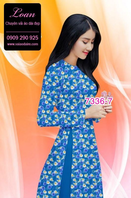 Vải áo dài hoa nhí Vải áo dài hoa nhí