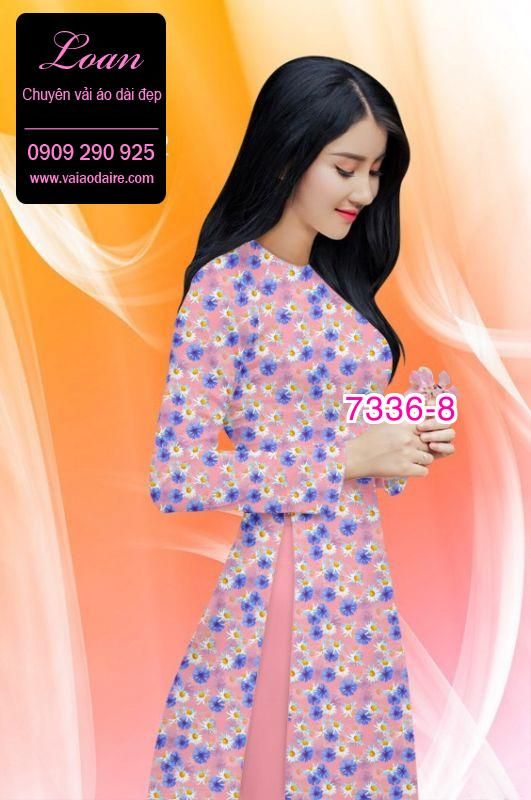 Vải áo dài hoa nhí Vải áo dài hoa nhí