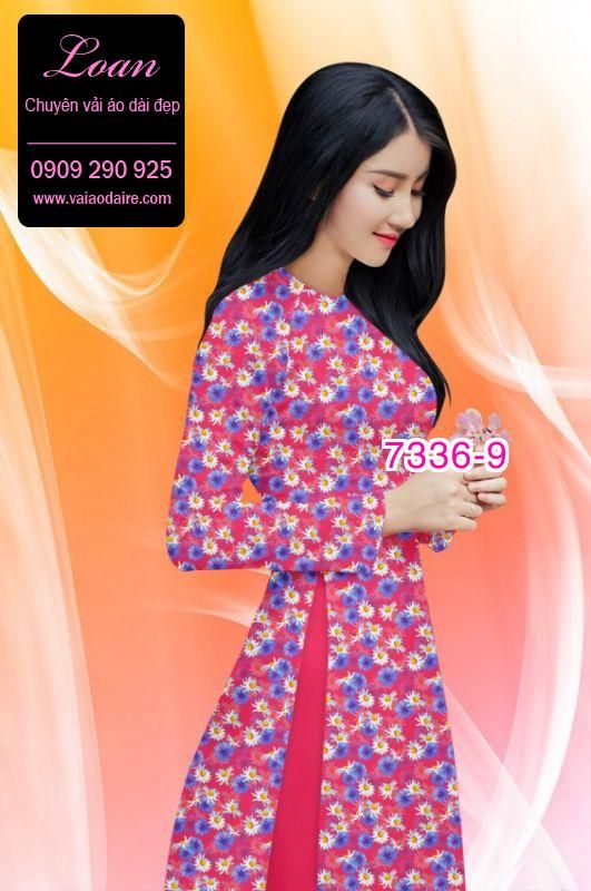 Vải áo dài hoa nhí Vải áo dài hoa nhí