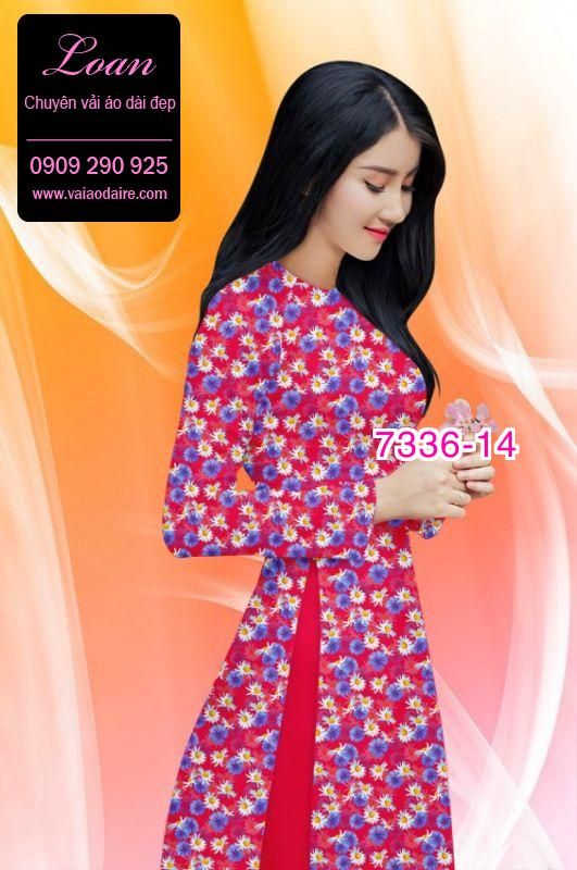 Vải áo dài hoa nhí Vải áo dài hoa nhí