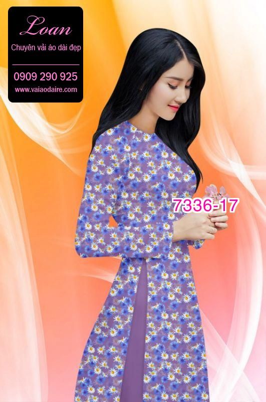 Vải áo dài hoa nhí Vải áo dài hoa nhí