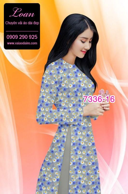 Vải áo dài hoa nhí Vải áo dài hoa nhí