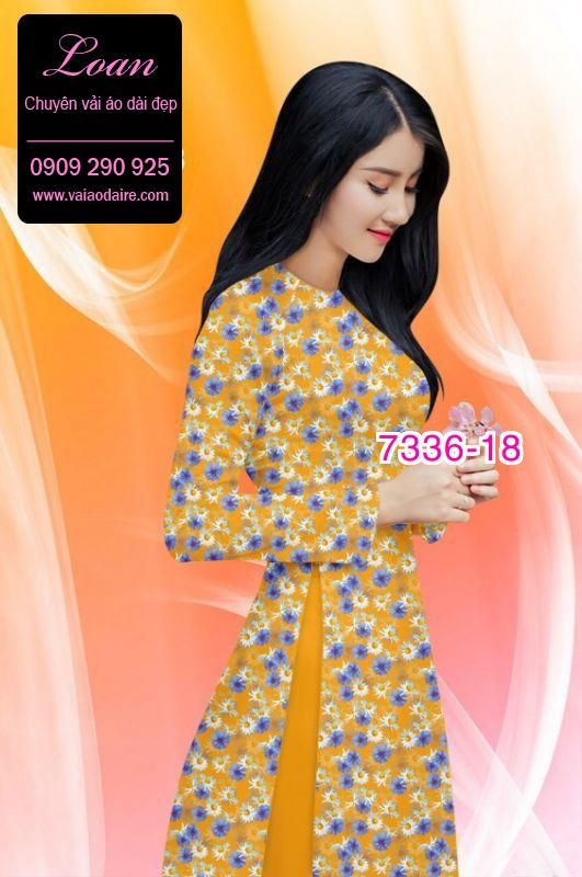 Vải áo dài hoa nhí Vải áo dài hoa nhí