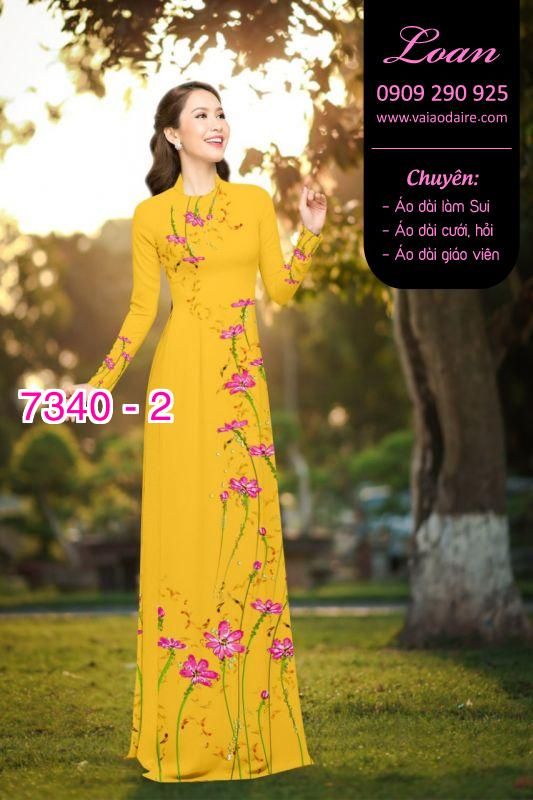 Vải áo dài hoa dây Vải áo dài hoa dây