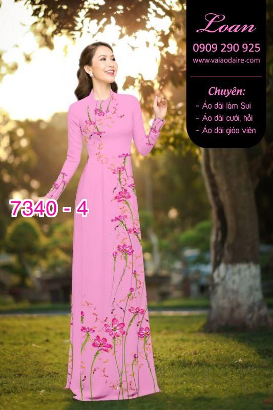 Vải áo dài hoa dây Vải áo dài hoa dây