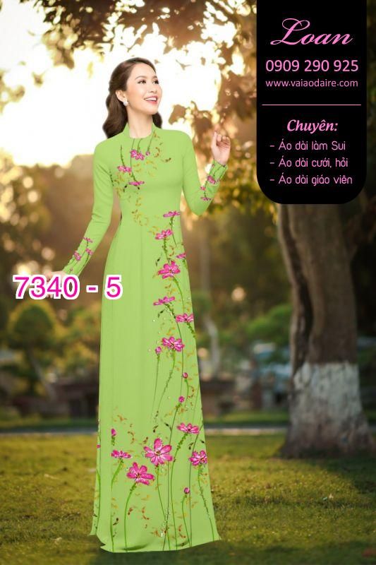 Vải áo dài hoa dây Vải áo dài hoa dây
