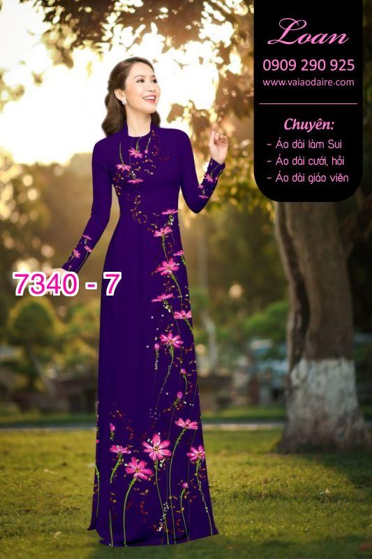 Vải áo dài hoa dây Vải áo dài hoa dây