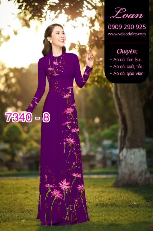 Vải áo dài hoa dây Vải áo dài hoa dây