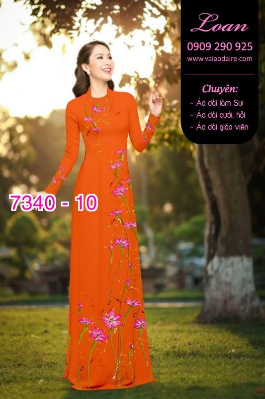 Vải áo dài hoa dây Vải áo dài hoa dây