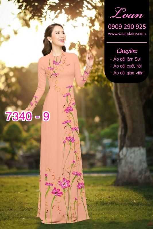 Vải áo dài hoa dây Vải áo dài hoa dây