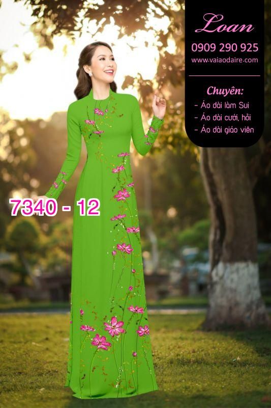 Vải áo dài hoa dây Vải áo dài hoa dây