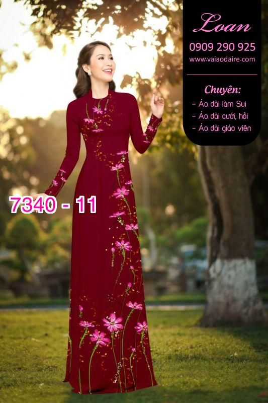 Vải áo dài hoa dây Vải áo dài hoa dây