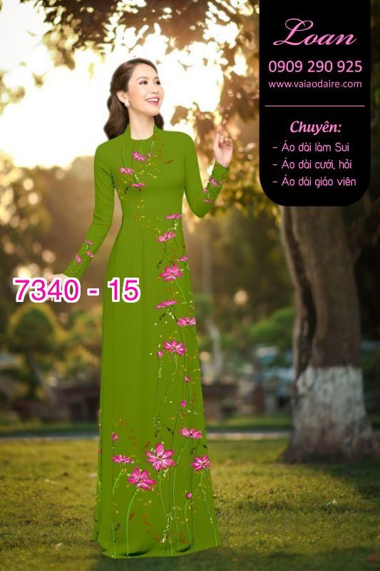 Vải áo dài hoa dây Vải áo dài hoa dây