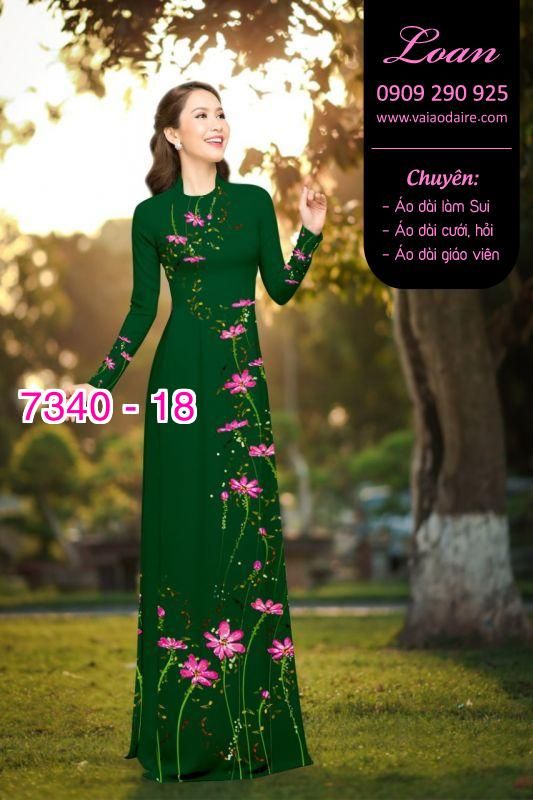 Vải áo dài hoa dây Vải áo dài hoa dây
