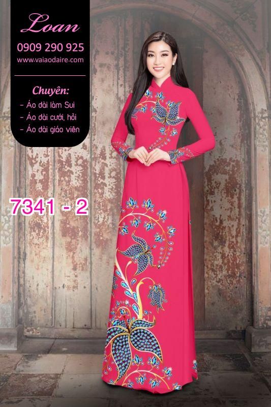 Vải áo dài hoa 3D