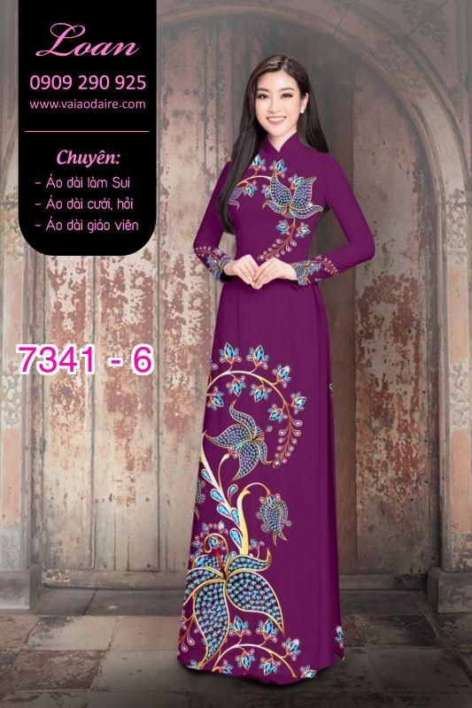 Vải áo dài hoa 3D
