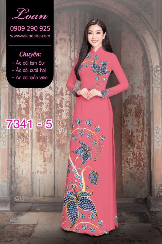 Vải áo dài hoa 3D