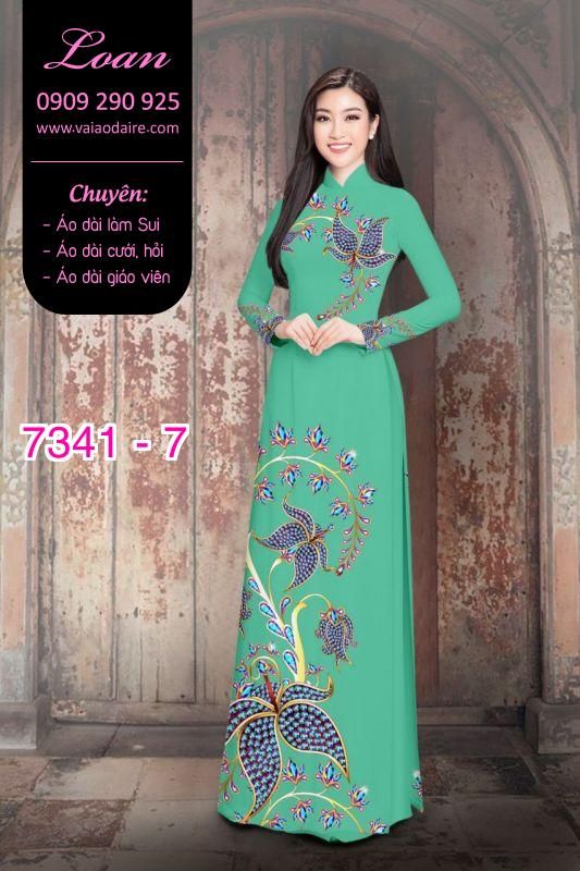 Vải áo dài hoa 3D