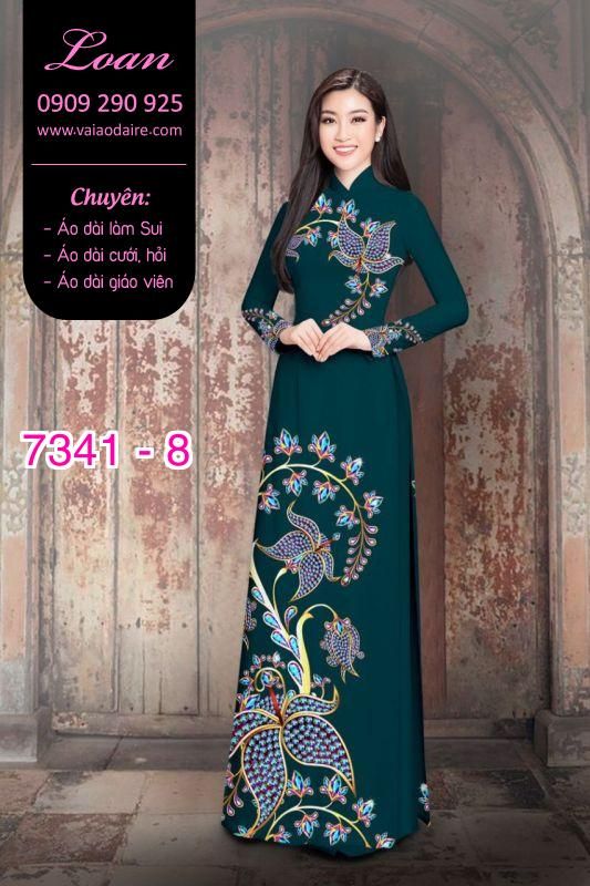 Vải áo dài hoa 3D
