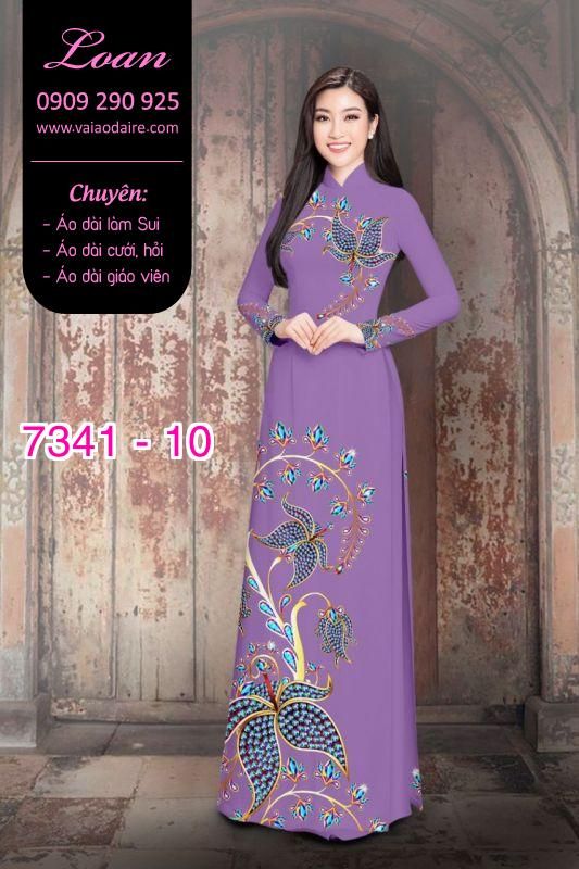 Vải áo dài hoa 3D