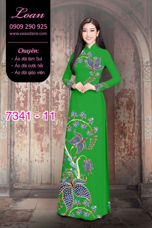 Vải áo dài hoa 3D