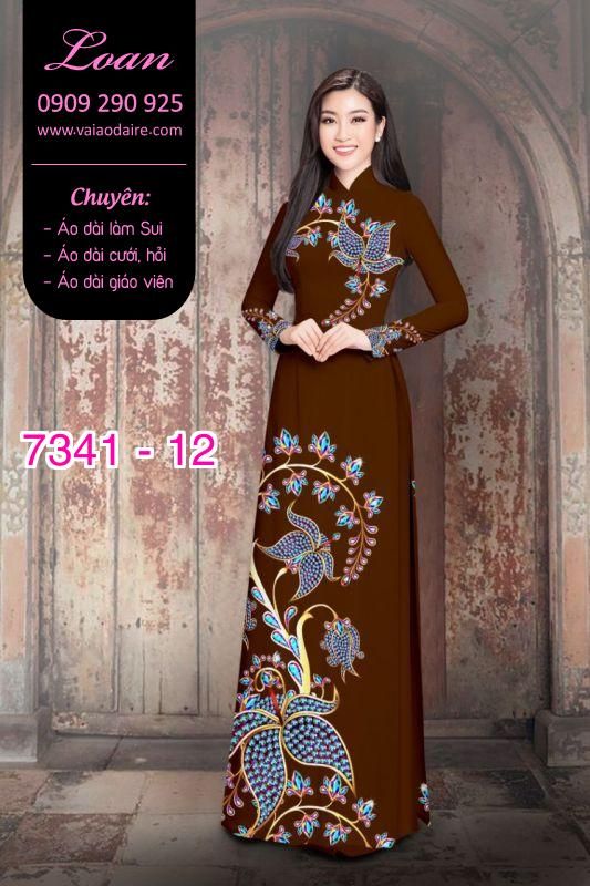 Vải áo dài hoa 3D