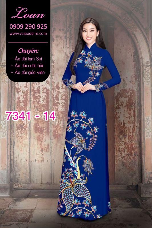 Vải áo dài hoa 3D