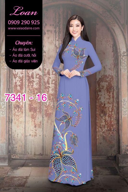 Vải áo dài hoa 3D