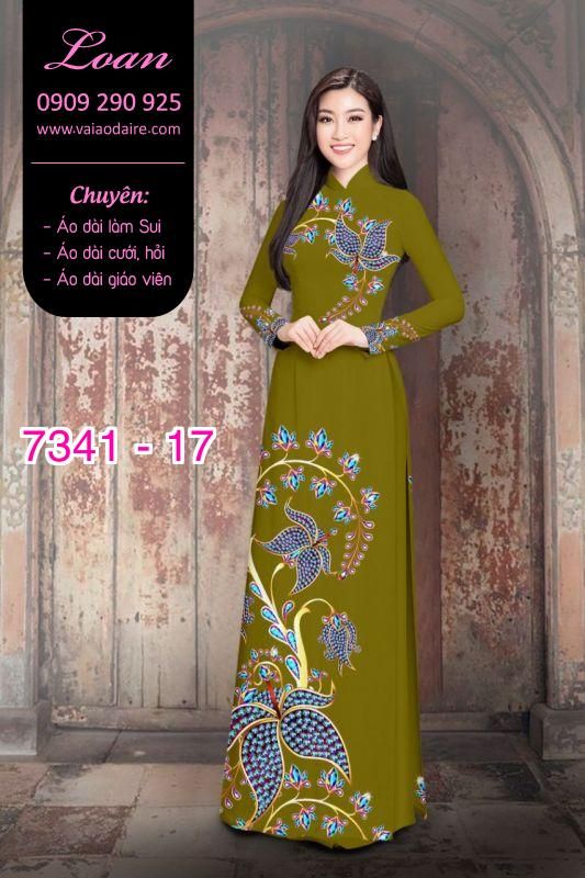 Vải áo dài hoa 3D