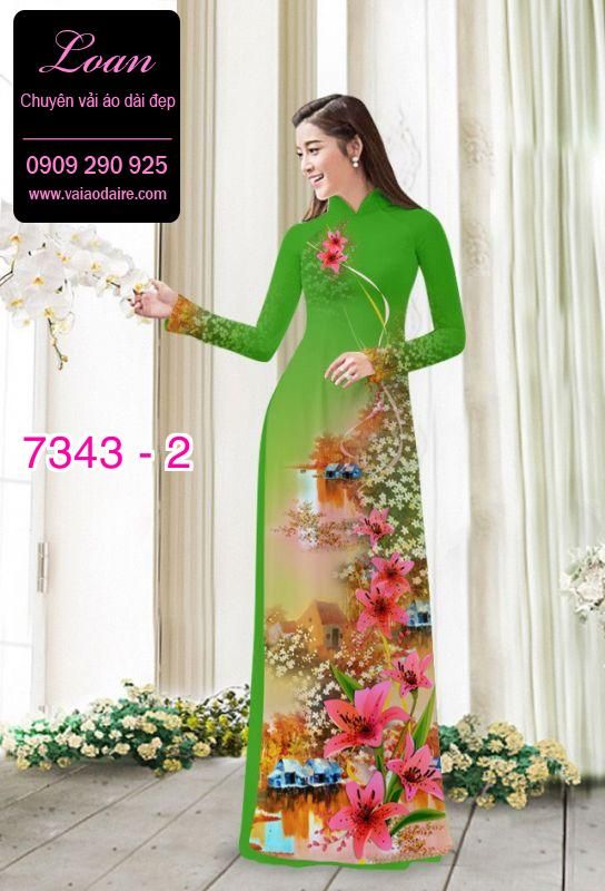 Vải áo dài hoa và cảnh