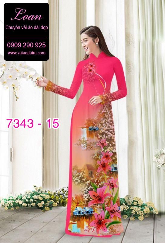 Vải áo dài hoa và cảnh