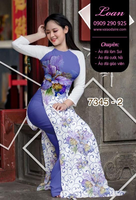 Vải áo dài hoa 3D