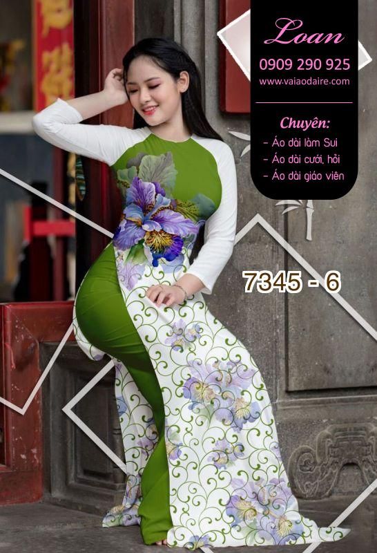Vải áo dài hoa 3D